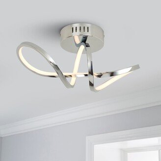 Dunelm Octtava LED Semi Flush Ceiling Fitting Chrome