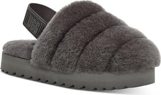 Super Fluff Womens Shearling Cozy Slingback Slippers