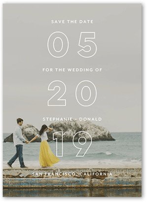 Save The Date Cards: Superb Overture Save The Date, White, 5X7, Matte, Signature Smooth Cardstock, Square