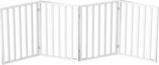 Pet Adobe Freestanding Foldable 4-Panel Pet Gate - White