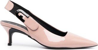 Patent-Leather Slingback Pumps-AA