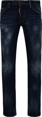 Blue Cotton Slim Jeans