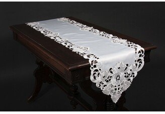 Delicate Lace Embroidered Cutwork Table Runner