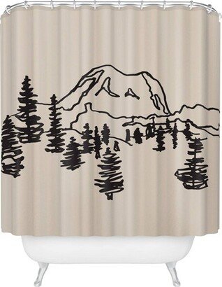 Urban Wild Studio Rainier Shower Curtain Black