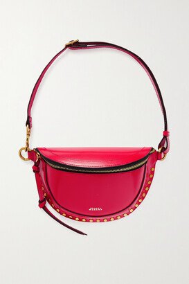 Skano Studded Leather Belt Bag - Red