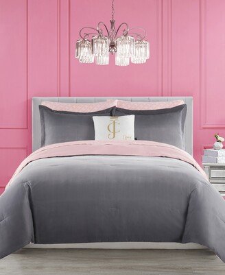 Allister Ombre 6-Pc. Comforter Set, Twin - Gray, Pink