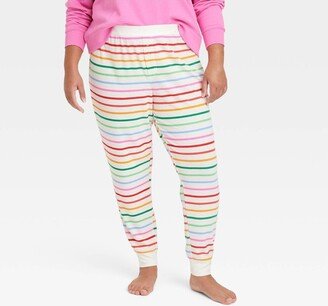 Women's Striped Matching Family Thermal Pajama Pants - Wondershop™ Cream