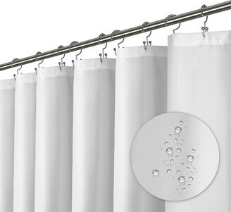 Liba Cloth Fabric Shower Curtain, Heavy Duty Waterproof - 72 W x 84 H White