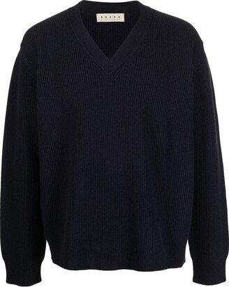 V-neck wool jumper-AS