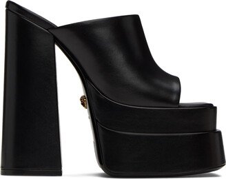 Black Platform Heeled Sandals-AD