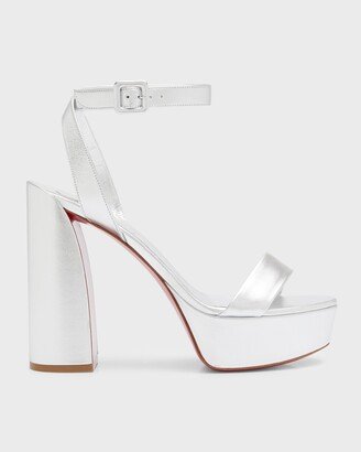 Movida Sabina Metallic Red Sole Platform Sandals