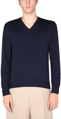 V-Neck Knit Jumper-AA