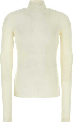 Paris Semi-Sheer Roll-Neck Ribbed-Knit Jumper