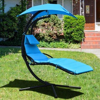 Patio Hammock Swing Chair Hanging Chaise w/ Cushion Pillow-AA