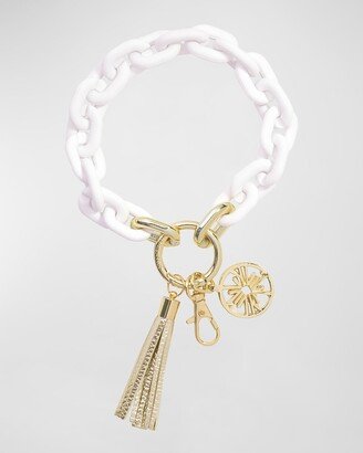 White/Golden Chain Keychain