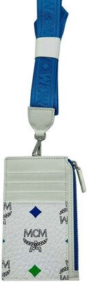 Women's White Spectrum Rainbow Logo Visetos Lanyard Card Case MYAAASV01