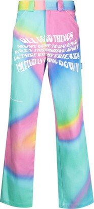 MSFTSrep Trippy Summer straight-leg trousers