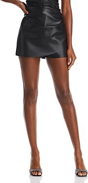 Faux Leather Mini Skort - 100% Exclusive