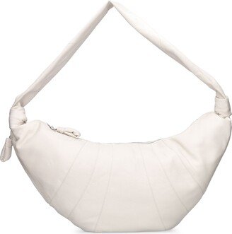 Large Croissant grain leather crossbody