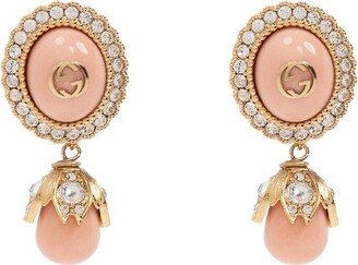 Interlocking G Pearl Embellished Earrings