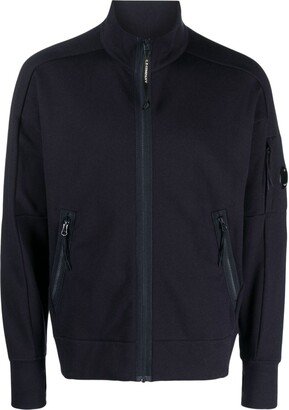 Goggle-detail zip-up jumper