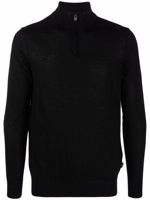 High-Neck Zip-Up Jumper-AD