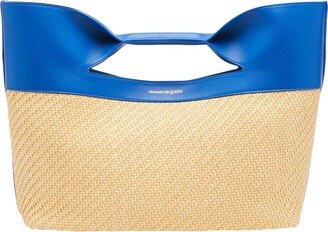 The Bow Bag In Natural And Electric Blue