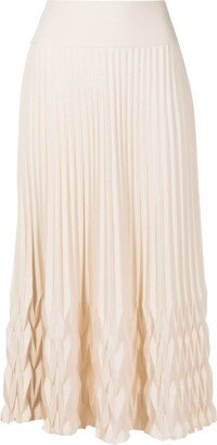 Neriage Mensa 3D-pleated midi skirt