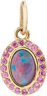 Ali Grace Oval, Pink Sapphire and Gold Charm