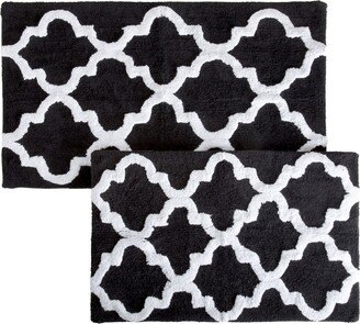 Home 2 Piece Trellis Bathroom Mat Set