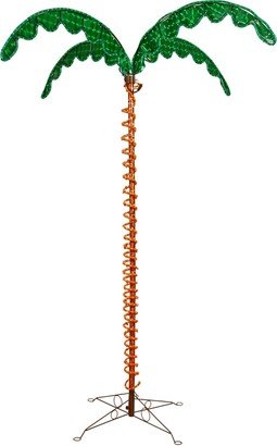 Green and Orange Plastic 7-foot LED Rope Light Palm Tree