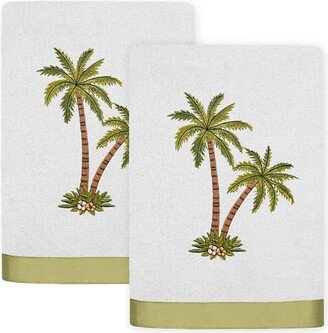 Palmera 2Pc Embellished Turkish Cotton Hand Towel Set