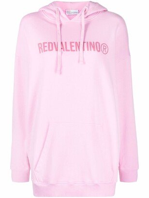 Logo-Print Long-Length Hoodie