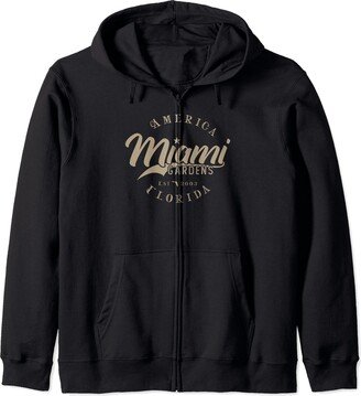 Souvenir Miami Gardens - Florida by ArtiWave Miami Gardens FL | Florida Zip Hoodie