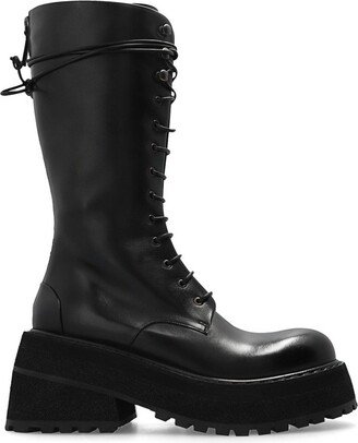 Carretta Round-Toe Lace-Up Boots