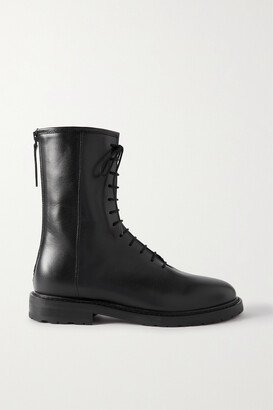 08 Leather Ankle Boots - Black