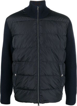 Ribbed Panelled Down Jacket