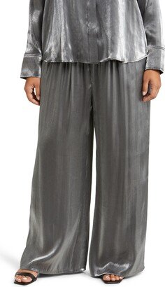 Metalllic Wide Leg Pants