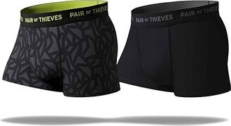 Spider Web Design Boxer Brief 2-Pack (Black) Men's Underwear