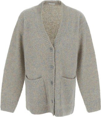 V-Neck Buttoned Cardigan-AR