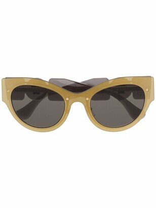 Medusa-plaque cat eye-frame sunglasses