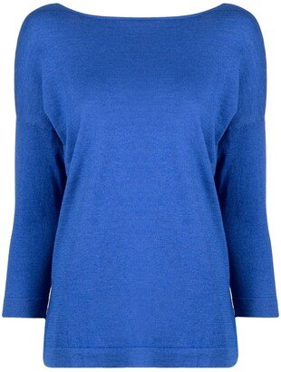 Wild Cashmere V-back silk-blend jumper