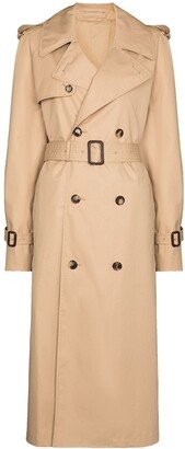 Belted Double-Breasted Trench Coat-AJ