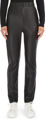 Zefir Pull-On Straight Leg Faux Leather Pants-AB