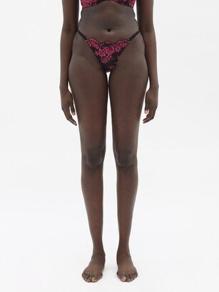 Carline Embroidered-lace Thong