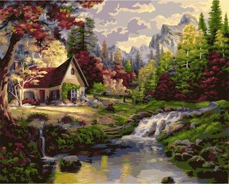 Painting by Numbers Kit Crafting Spark House near the Lake A147 19.69 x 15.75 in