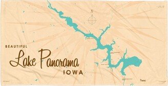 Lake Panorama Iowa | House Décor Cabin Art Custom Map Gifts Beach Towel