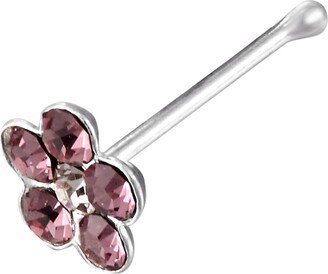 Seol + Gold Ecoated Sterling Silver Amethyst Daisy Nose Stud