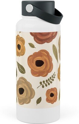 Photo Water Bottles: Fall Flowers - Light Stainless Steel Wide Mouth Water Bottle, 30Oz, Wide Mouth, Multicolor