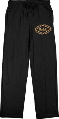 Modelo Especial Modelo Oval Logo Men's Black Sleep Pajama Pants-Small